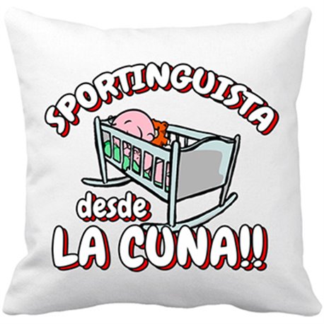 Cojín con relleno Sportinguista desde la cuna Sporting fútbol