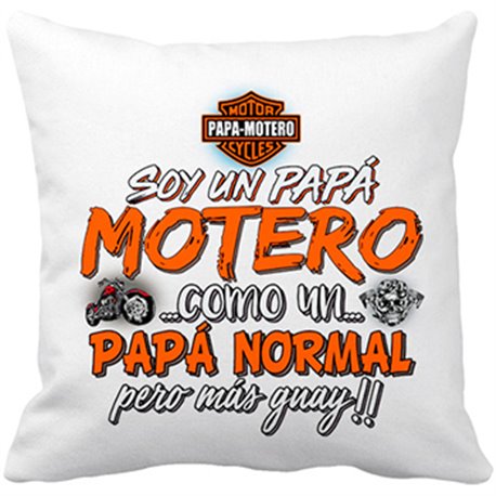 Cojín con relleno soy un papá motero como un papá normal pero más guay