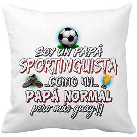 Cojín con relleno soy un papá Sportinguista como un papá normal pero más guay
