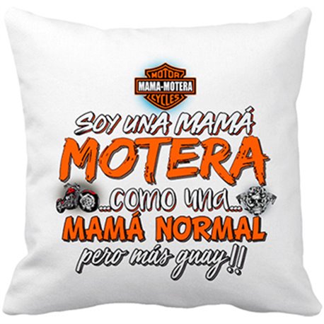 Cojín con relleno soy una mamá motera guay