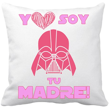 Cojín con relleno Star Wars yo soy tu madre friki