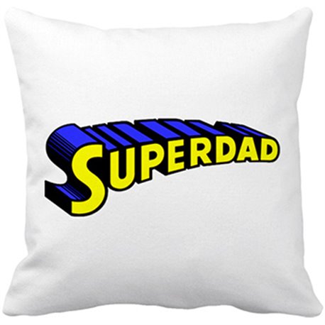Cojín con relleno Superdad logo