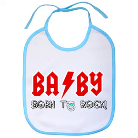 Babero Baby born to rock