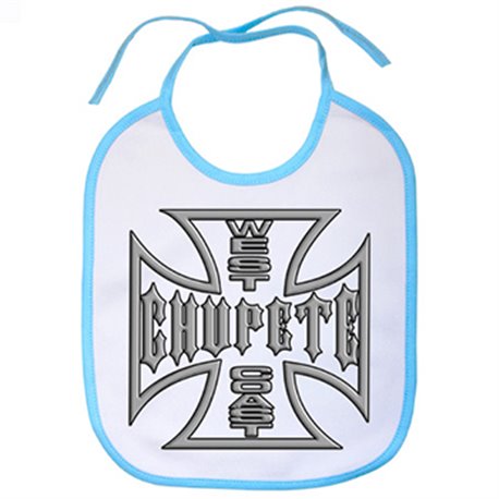 Babero Chupete West Coast blanco azul