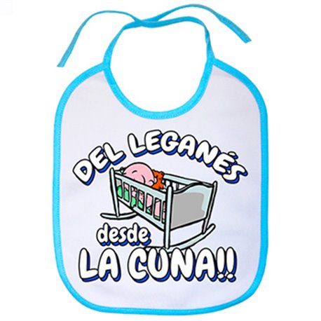 Babero del Leganés desde la cuna fútbol