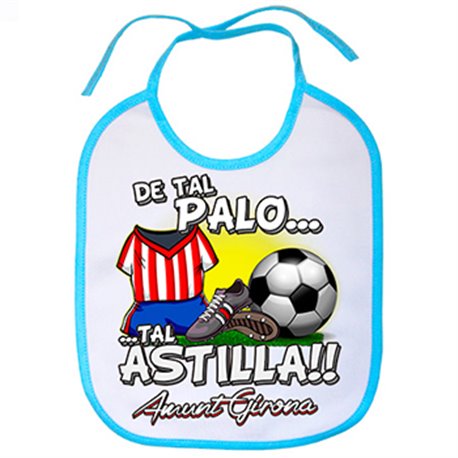 Babero de tal palo tal astilla de Girona fútbol para aficionado al fútbol