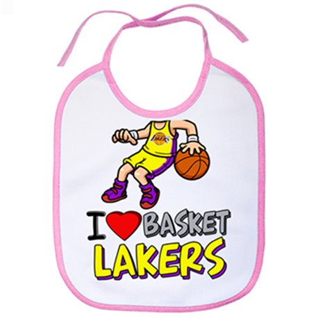 Babero I love basket Lakers