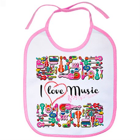 Babero I Love Music
