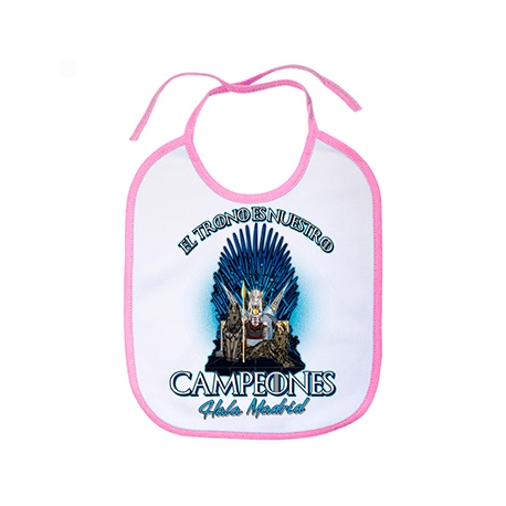 Babero Madrid fútbol Juego de Tronos el trono es nuestro Real