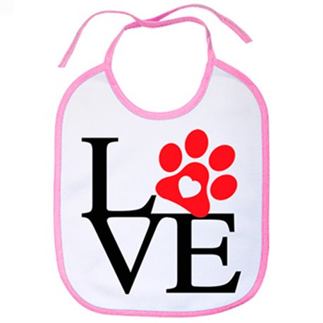 Babero Love amor perro animales