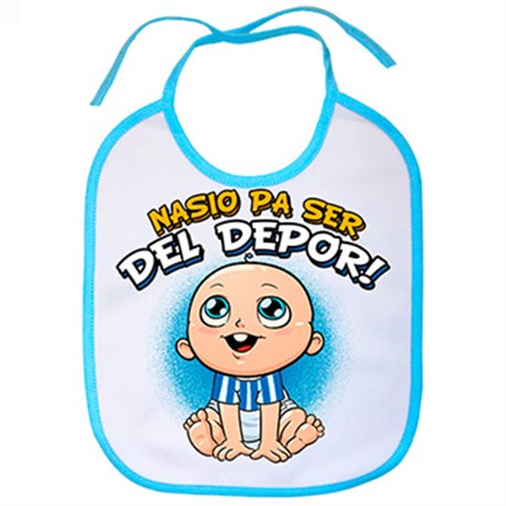 Babero nacido para ser del Depor Coruña fútbol