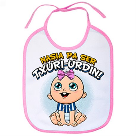 Babero nacida para ser Txuri Urdin Real Sociedad fútbol