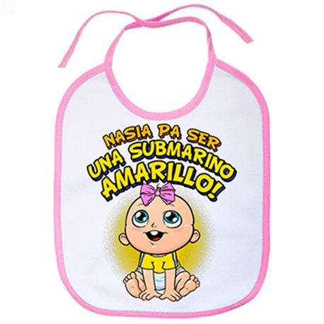 Babero nacida para ser una Submarino Amarillo Cadista Cádiz fútbol