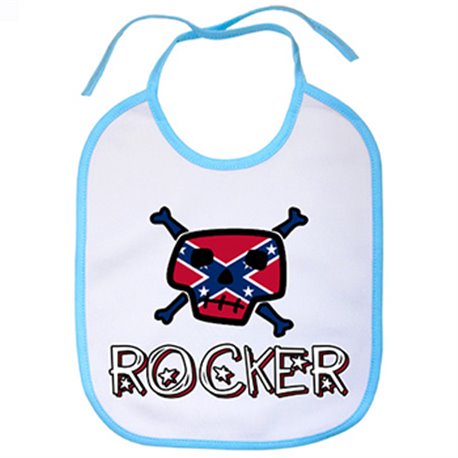Babero Rocker blanco azul