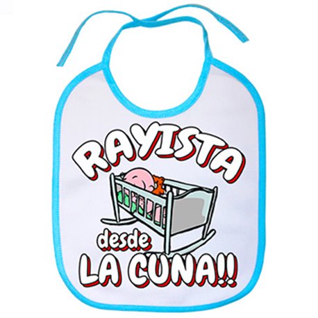 Babero Rayista desde la cuna Rayo Vallecano fútbol