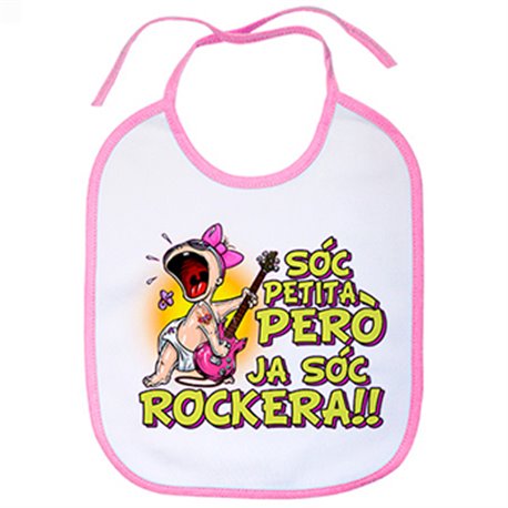 Babero Sóc petita però ja sóc rockera