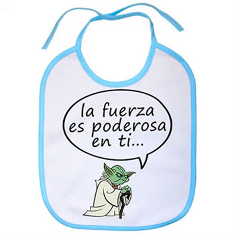 Babero Star Wars Yoda la fuerza es poderosa en ti