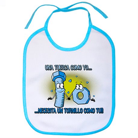 Babero una tuerca como tu necesita un tornillo como yo frase amor