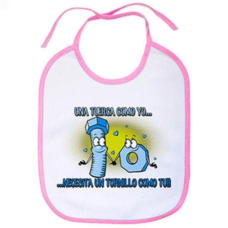 Babero una tuerca como tu necesita un tornillo como yo frase amor