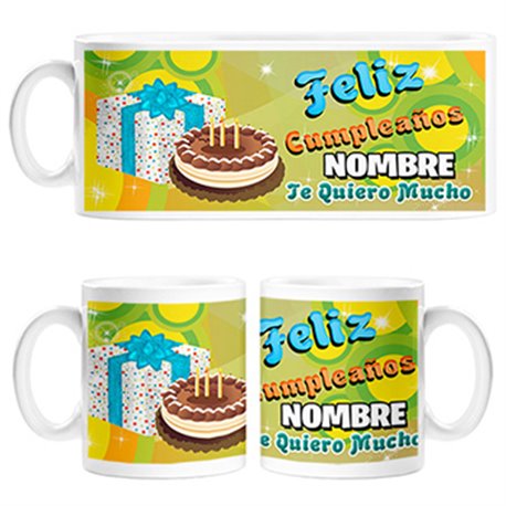 Taza personalizable con nombre feliz cumpleaños regalo de cumple