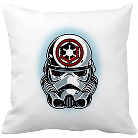 Cojín con relleno ilustración casco de soldado imperial de las galaxias