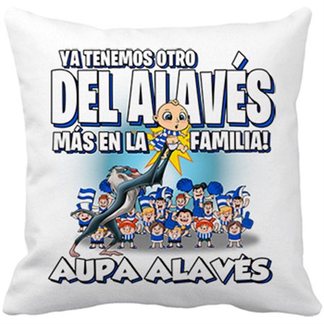 Cojín con relleno ya tenemos otro del Alavés más en la familia fútbol