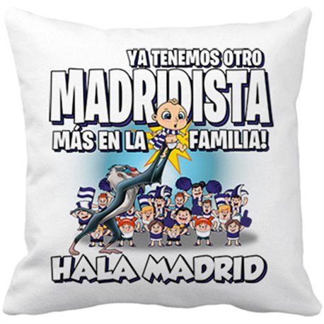 Cojín con relleno ya tenemos otro madridista más en la familia Madrid fútbol