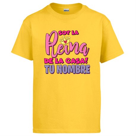 Camiseta soy la reina de la casa personalizable con nombre