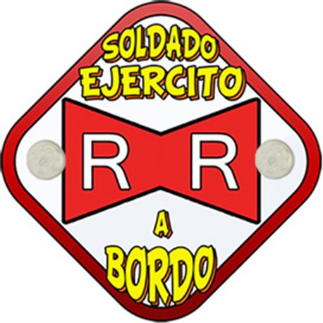 Placa bebé a bordo ilustración parodia soldado del ejército de la Cinta Roja a bordo