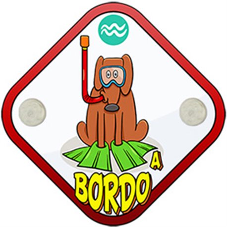 Placa bebé a bordo perro signo Acuario