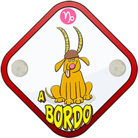 Placa bebé a bordo perro signo Capricornio