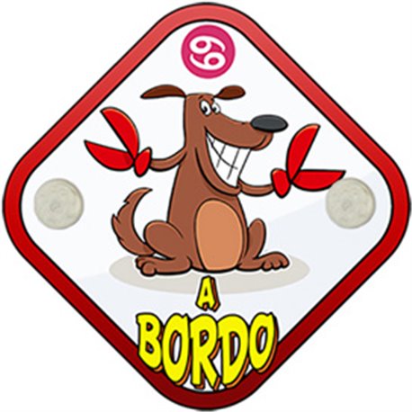 Placa bebé a bordo perro signo Cáncer