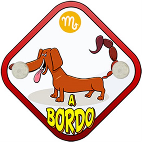 Placa bebé a bordo perro signo Escorpio