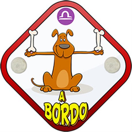Placa bebé a bordo perro signo Libra