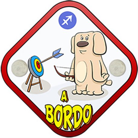 Placa bebé a bordo perro signo Sagitario