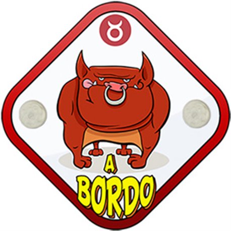 Placa bebé a bordo perro signo Tauro