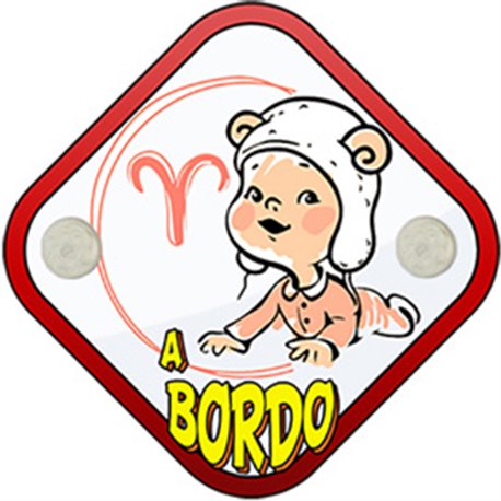 Placa bebé a bordo signo Aries