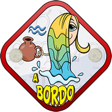 Placa bebé a bordo signo del Zodiaco Acuario
