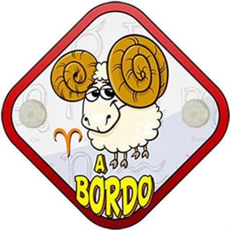 Placa bebé a bordo signo del Zodiaco Aries