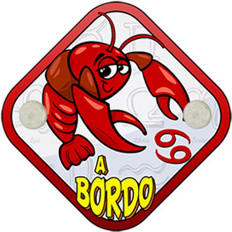 Placa bebé a bordo signo del Zodiaco Cáncer