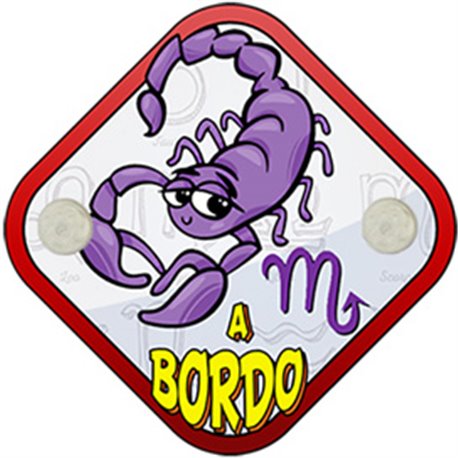 Placa bebé a bordo signo del Zodiaco Escorpio
