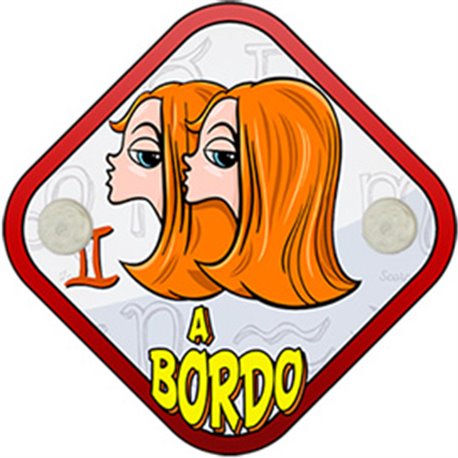 Placa bebé a bordo signo del Zodiaco Géminis