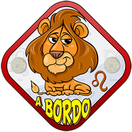 Placa bebé a bordo signo del Zodiaco Leo