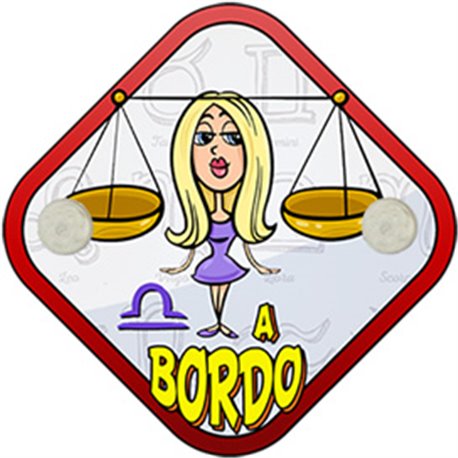 Placa bebé a bordo signo del Zodiaco Libra