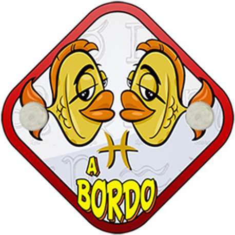 Placa bebé a bordo signo del Zodiaco Piscis