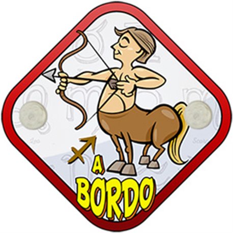 Placa bebé a bordo signo del Zodiaco Sagitario