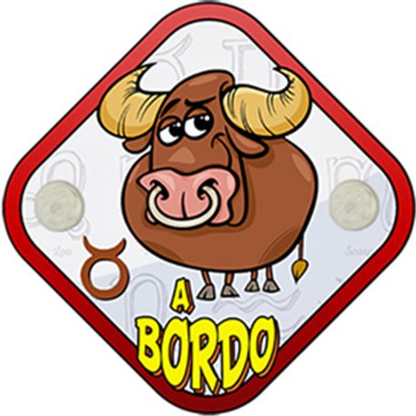 Placa bebé a bordo signo del Zodiaco Tauro