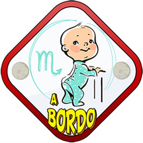 Placa bebé a bordo signo Escorpio