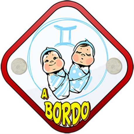 Placa bebé a bordo signo Géminis