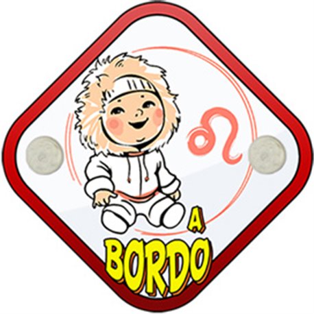 Placa bebé a bordo signo Leo